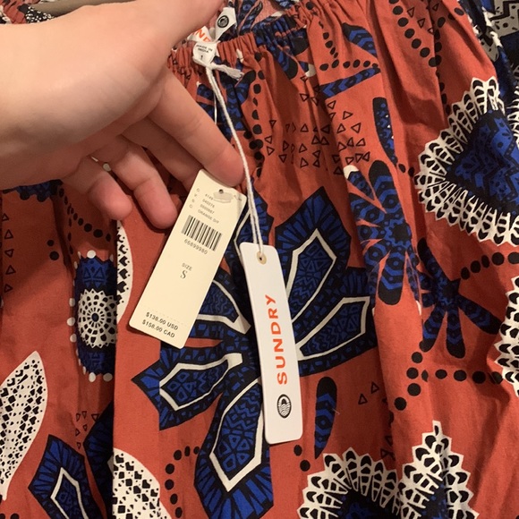 ✨ Anthropologie Sundry Floral Bubble Top Sz S - Picture 5 of 6